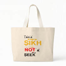 I Am A Sikh, Not A Seek Tote Bags
