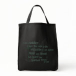 I am a Soldier Christian tote bag (black)