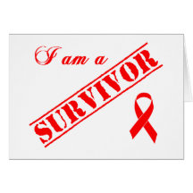 I am a Survivor - Red Ribbon Card