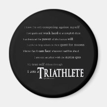 I am a Triathlete Refrigerator Magnets