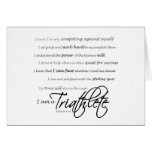 I am a Triathlete - Script Greeting Cards