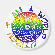 I Am A World Citizen Fridge Magnets