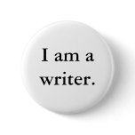 I am a writer button