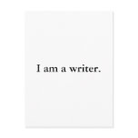 I am a writer postcard
