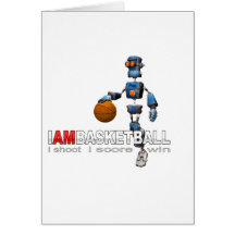 I am basketball Robot Greeting Cards