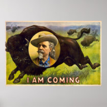 I Am Coming - Buffalo Bill Cody - Vintage Advert Posters