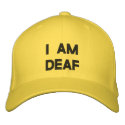I AM DEAF embroidered hats