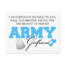 I am Fortunate - Army Girlfriend Postcard