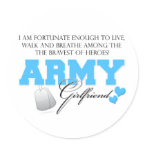 I am Fortunate - Army Girlfriend Sticker