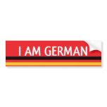 I AM GERMAN bumper stickers