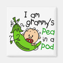 I am Grammy's Pea In A Pod Fridge Magnets