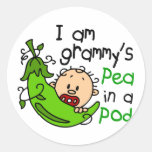 I am Grammy's Pea In A Pod Round Sticker