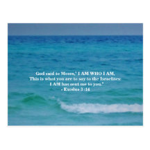 I AM HAS SENT ME TO YOU POSTCARD
