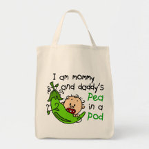 I Am Mummy & Daddy's Pea In A Pod 1 Tote Bag