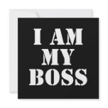 I am My Boss. Slogan. invitations
