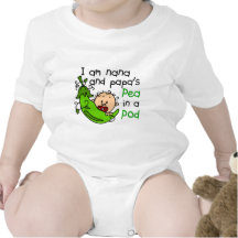 I Am Nana And Papa's Pea In A Pod Romper