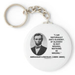 I Am Naturally Anti-Slavery Slavery Is Wrong Quote keychains
