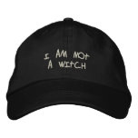 I Am Not A Witch embroidered hats