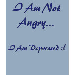 I Am Not Angry..., I Am Depressed :( t-shirts