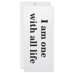 "I am one with all life" Intention Card rack cards