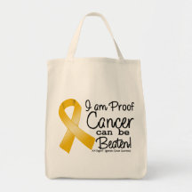 I Am Proof Appendix Cancer Can Be Beaten Canvas Bags