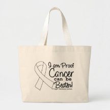 I Am Proof Mesothelioma Cancer Can Be Beaten Tote Bags