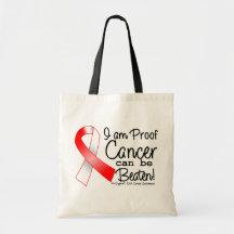 I Am Proof Oral Cancer Can Be Beaten Canvas Bags