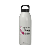 I Am Proof Throat Cancer Can Be Beaten Reusable Water Bottle