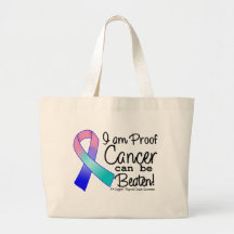 I Am Proof Thyroid Cancer Can Be Beaten Canvas Bag