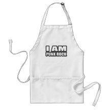 I AM PUNK ROCK guys girls punk music Aprons