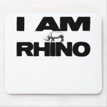 I AM RHINO MOUSE PADS