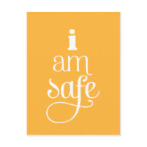 I am Safe Affirmation Postcard