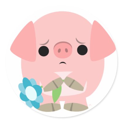 "I am sorry" Cute Cartoon Piglet Sticker by Lioness_Graphics