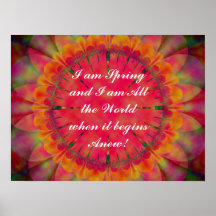 I am Spring Watch Me Framed Poster