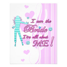 i am the bride about me wedding bachelorette brida invite