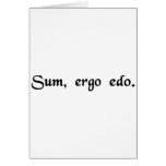 I am, therefore I eat. cards