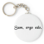 I am, therefore I eat. keychains