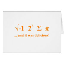 I ate pi greeting card