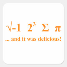I ate pi stickers