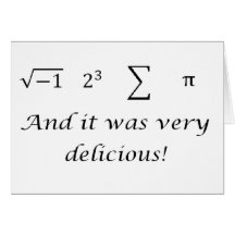 I ate some pie math shirt cards