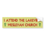 I ATTEND THE LAKEVIEW WESLEYAN CHURCH BUMPER STICKER