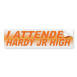 I ATTENDED HARDY JR HIGH bumper stickers