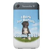 I Bark for Barack, Bo the First Dog Obama iPhone 3 Case-Mate Case