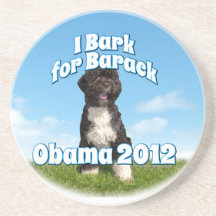 I Bark for Barack, Bo the First Dog Obama Drink Coaster