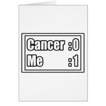 I Beat Cancer (Scoreboard) Greeting Cards