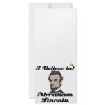 i believe in abraham lincoln personalized rack card
