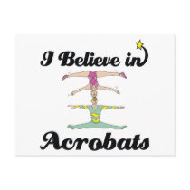 i believe in acrobats postcard
