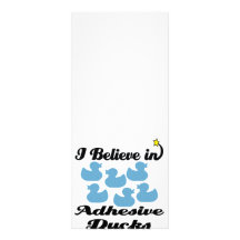i believe in adhesive ducks custom rack cards
