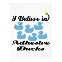 i believe in adhesive ducks personalised invitations