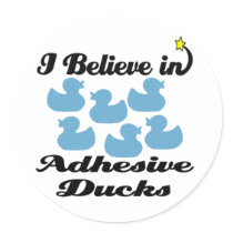 i believe in adhesive ducks stickers